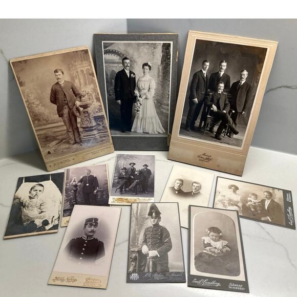 Antique Vintage Photographs Cabinet Cards, Dating 19th Early 20th Centuries - Picture 1 of 7